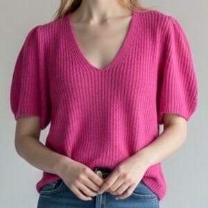 Women's Puff Sleeve Sweater Pink‎ size Medium C&A